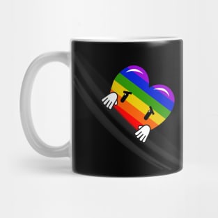 Cute kawaii pride rainbow flag heart Mug